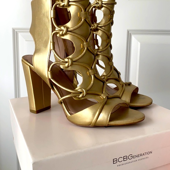 BCBGeneration | Shoes | Napa Leather Brushed Gold Heels | Poshmark